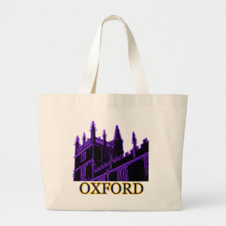 Oxford England 1986 Building Spirals Purple Large Tote Bag