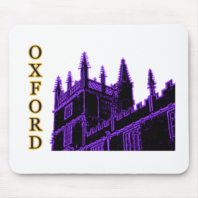 Oxford England 1986 Building Spirals Purple Mouse Pad (Front)