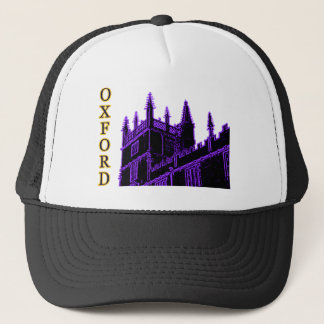 Oxford England 1986 Building Spirals Purple Trucker Hat