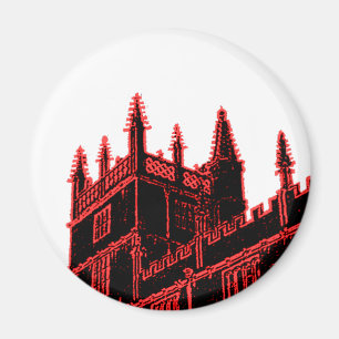 Oxford England 1986 Building Spirals Red Magnet