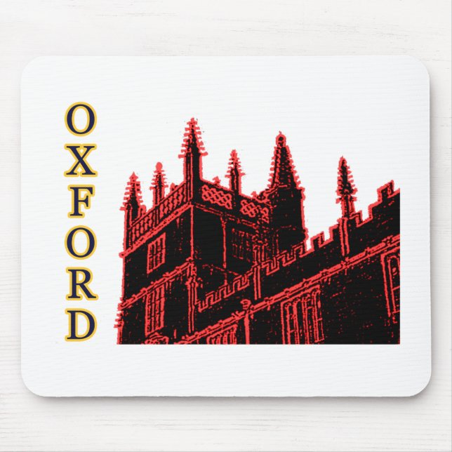 Oxford England 1986 Building Spirals Red Mouse Pad (Front)