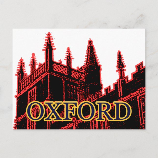Oxford England 1986 Building Spirals Red Postcard (Front)