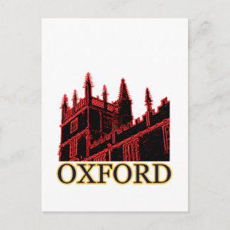 Oxford England 1986 Building Spirals Red Postcard