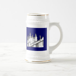 Oxford England 1986 Building Spirals White Beer Stein