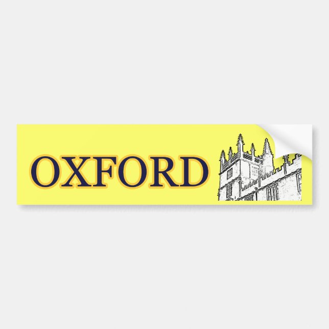 Oxford England 1986 Building Spirals White Bumper Sticker (Front)