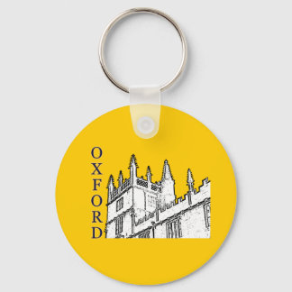 Oxford England 1986 Building Spirals White Keychain