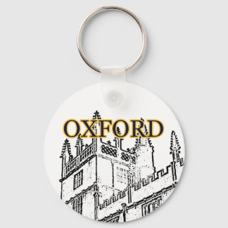 Oxford England 1986 Building Spirals White Keychain