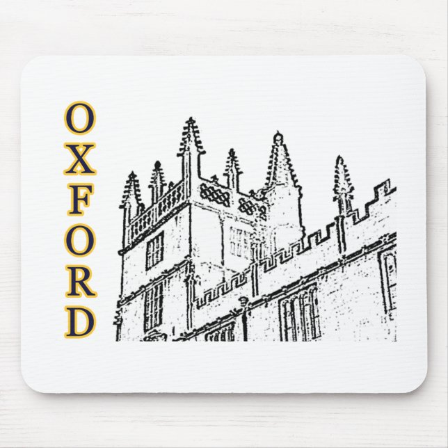 Oxford England 1986 Building Spirals White Mouse Pad (Front)