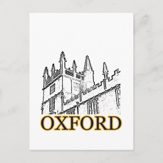 Oxford England 1986 Building Spirals White Postcard (Front)
