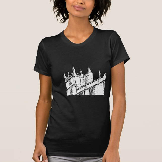 Oxford England 1986 Building Spirals White T-Shirt (Front)