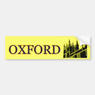 Oxford England 1986 Building Spirals Yellow Bumper Sticker