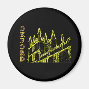 Oxford England 1986 Building Spirals Yellow Magnet