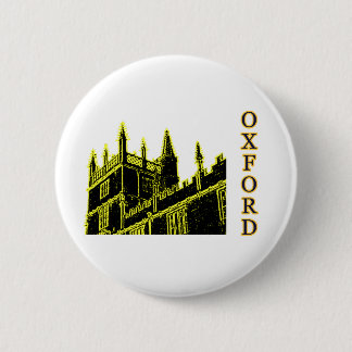 Oxford England 1986 Building Spirals Yellow Pinback Button