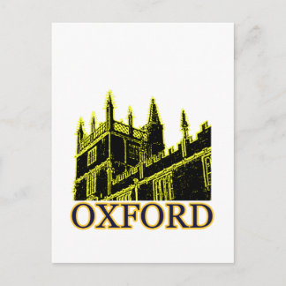 Oxford England 1986 Building Spirals Yellow Postcard