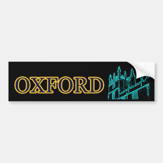 Oxford England Building Spirals Cyan Black jGibney Bumper Sticker