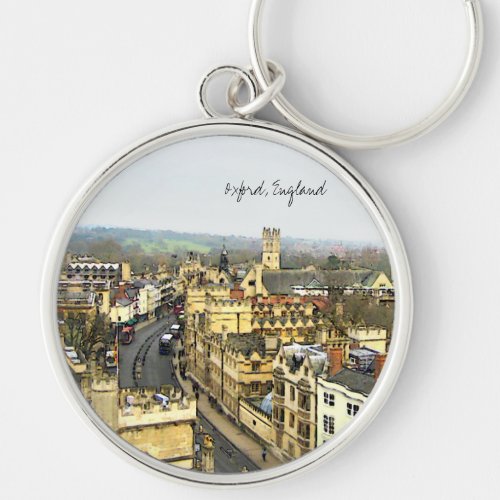 Oxford England High St View Keychain