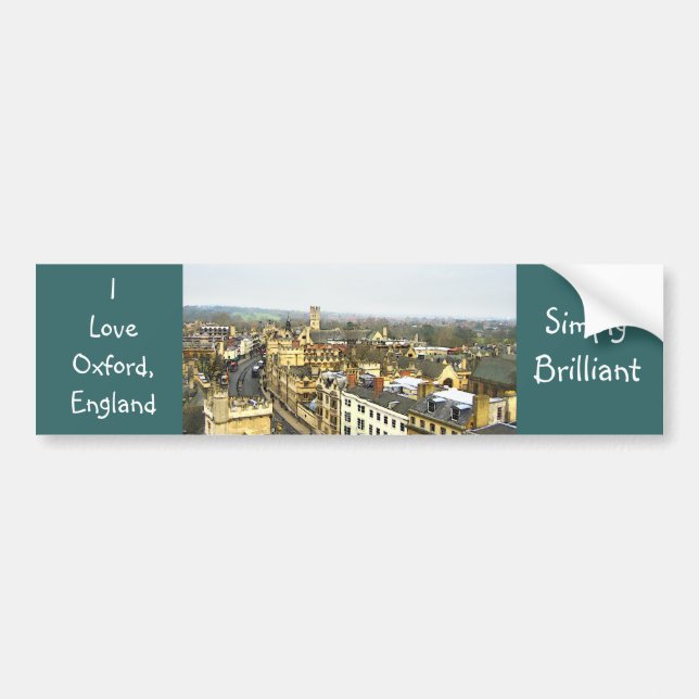 Oxford, England, High St View, Simply Brilliant! Bumper Sticker (Front)