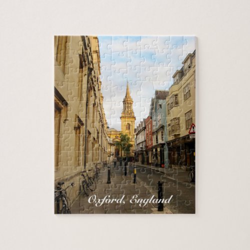 Oxford England Lincoln College Library Street view Jigsaw Puzzle