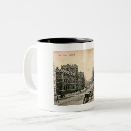 Oxford England UK High Street 1905 Two_Tone Coffee Mug