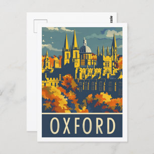 Oxford England UK Vintage Travel Place Postcard
