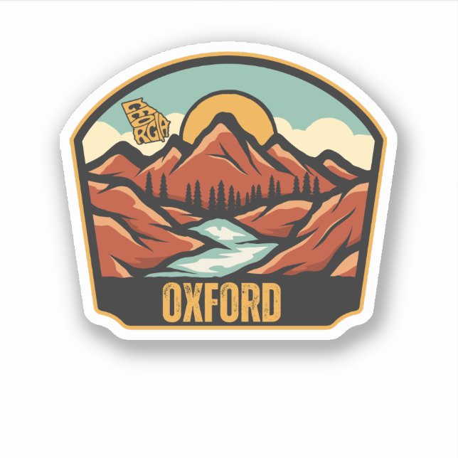 Oxford, Georgia Sticker (Front)