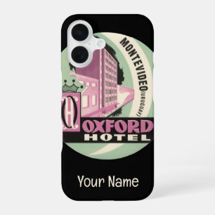 Oxford Hotel, Montevideo, Uruguay, Vintage Travel iPhone 16 Case