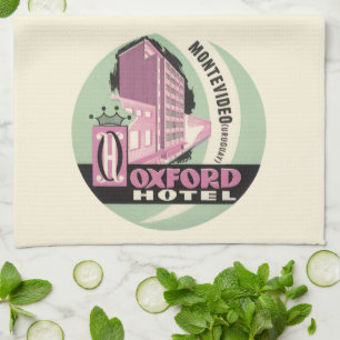 Oxford Hotel, Montevideo, Uruguay, Vintage Travel Kitchen Towel