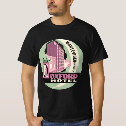 Oxford Hotel Montevideo Uruguay Vintage Travel T_Shirt