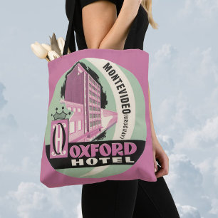 Oxford Hotel, Montevideo, Uruguay, Vintage Travel Tote Bag