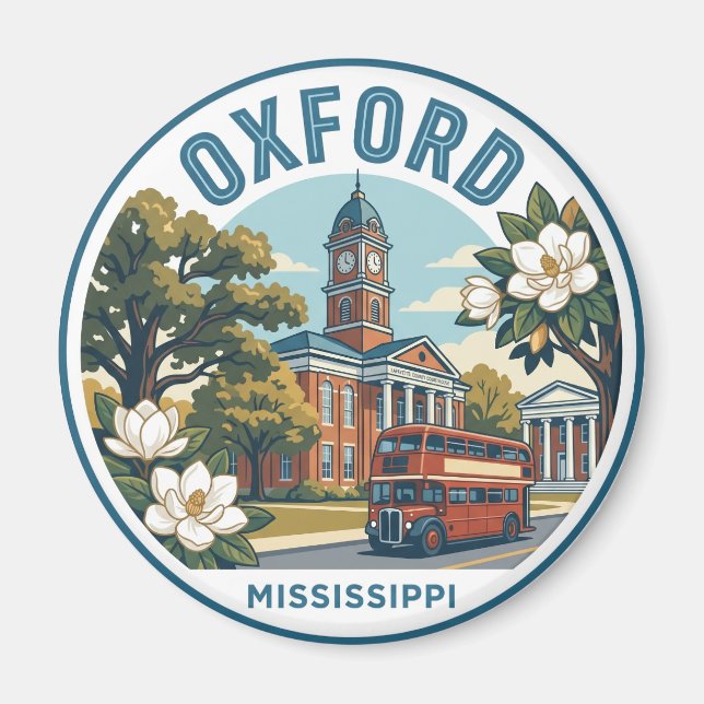 Oxford Mississippi Magnet (Front)