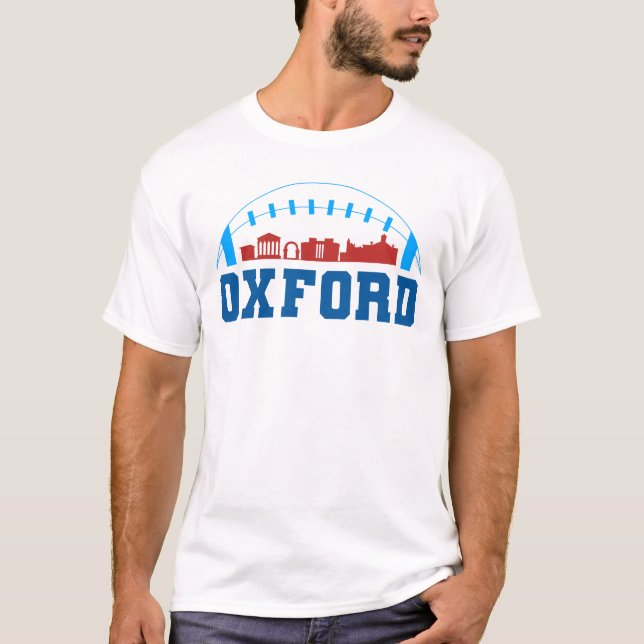 Oxford Mississippi Skyline Football Shirt (Front)