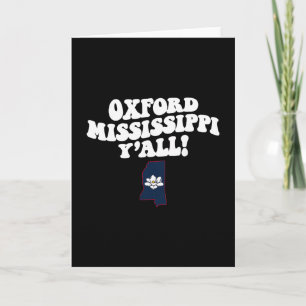 Oxford Mississippi Y'all Ms Southern Vacation  Card