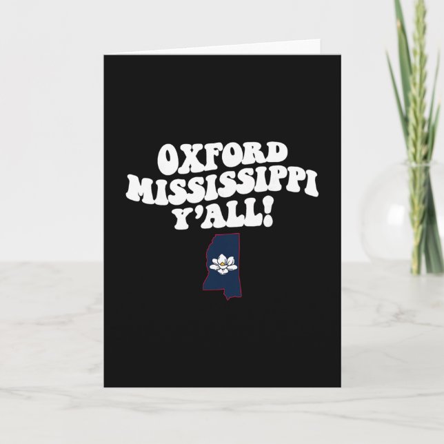 Oxford Mississippi Y'all Ms Southern Vacation  Card (Front)