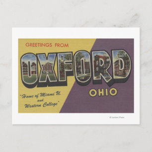 Oxford, Ohio - Miami U & Western College Postcard