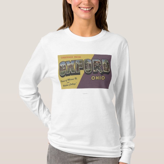 Oxford, Ohio - Miami U & Western College T-Shirt (Front)