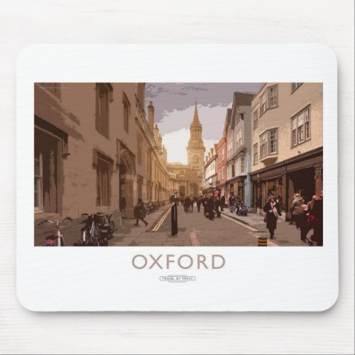 Oxford Railway Poster Mouse Pad