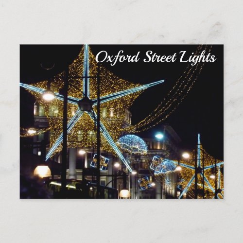 Oxford Street Christmas Lights London UK 2 Postcard