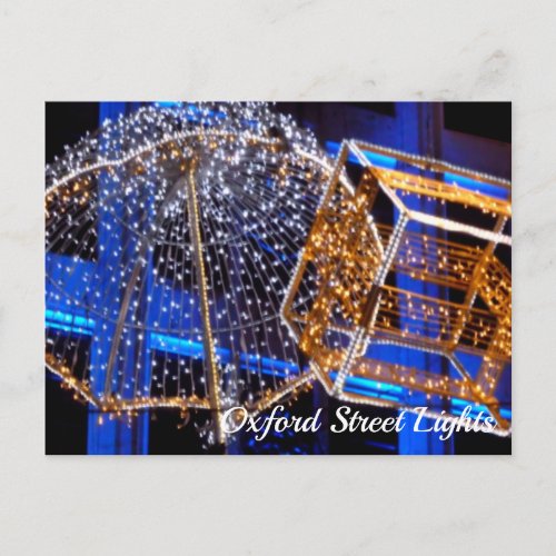 Oxford Street Christmas Lights London UK Postcard