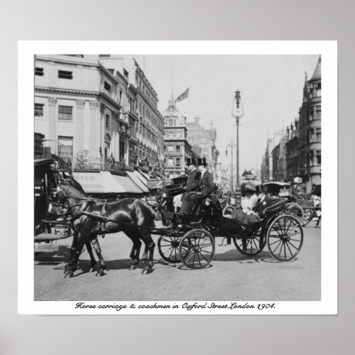 Oxford Street London 1904 England UK Poster