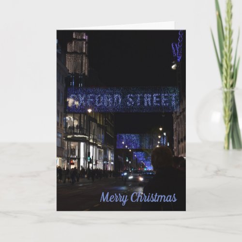 Oxford Street London UK Festive Christmas Shopping Card