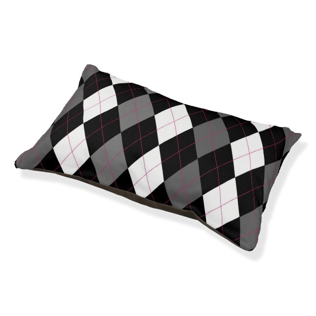 Oxford Tales A Deux Argyle Doggie Sleeper Pet Bed (Angled)