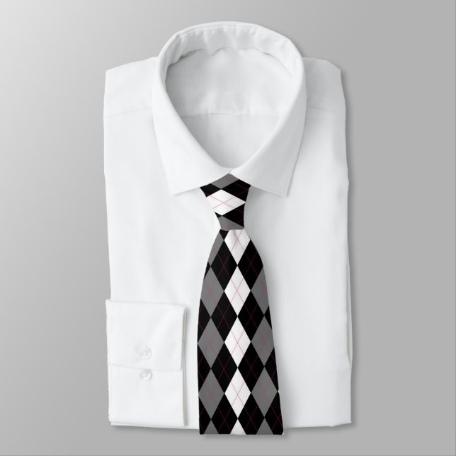 Oxford Tales A Deux Argyle Neck Tie (Tied)