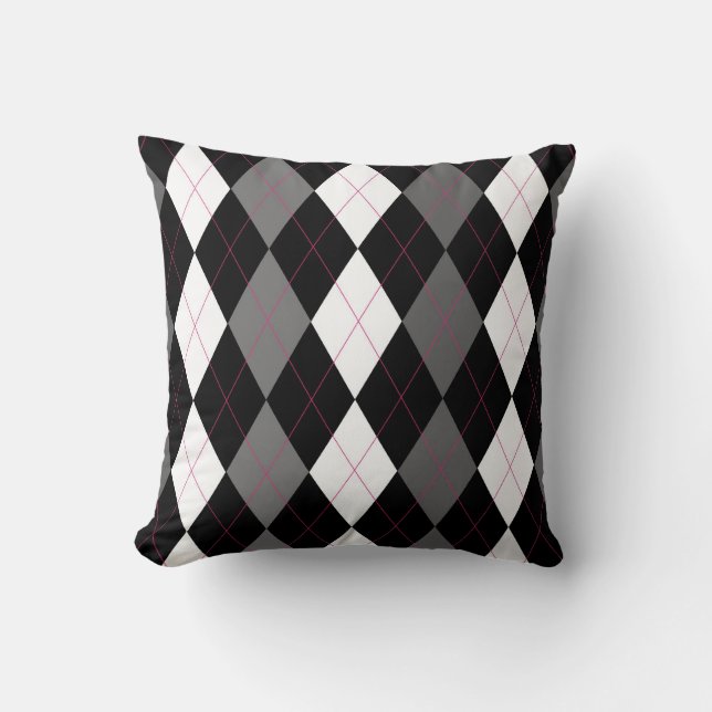 Oxford Tales A Deux Argyle Throw Pillow (Front)
