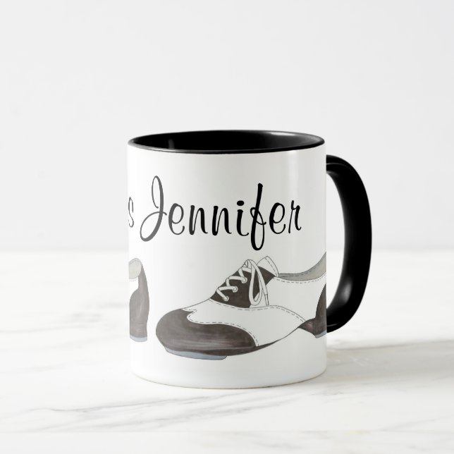 Oxford Tap Shoe Dance Teacher Personalized Tapper Mug (Front Right)