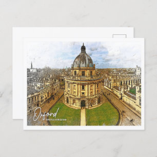 Oxford United Kingdom Beautiful color pencil Postcard