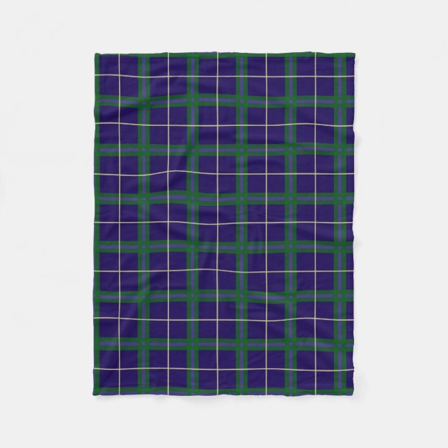 Oxford University Tartan Fleece Blanket (Front)