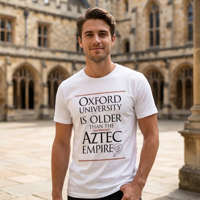 Oxford vs. Aztec Empire Fun Fact Design Tri-Blend Shirt (Creator Uploaded)