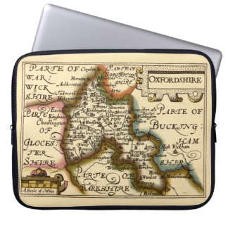 Oxfordshire County England Old Antiquarian Map Laptop Sleeve