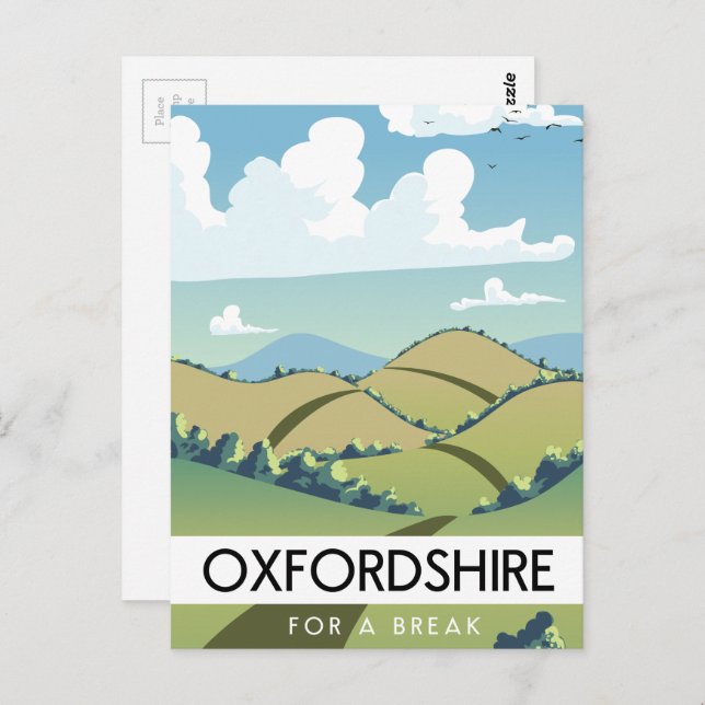 Oxfordshire for a break postcard (Front/Back)