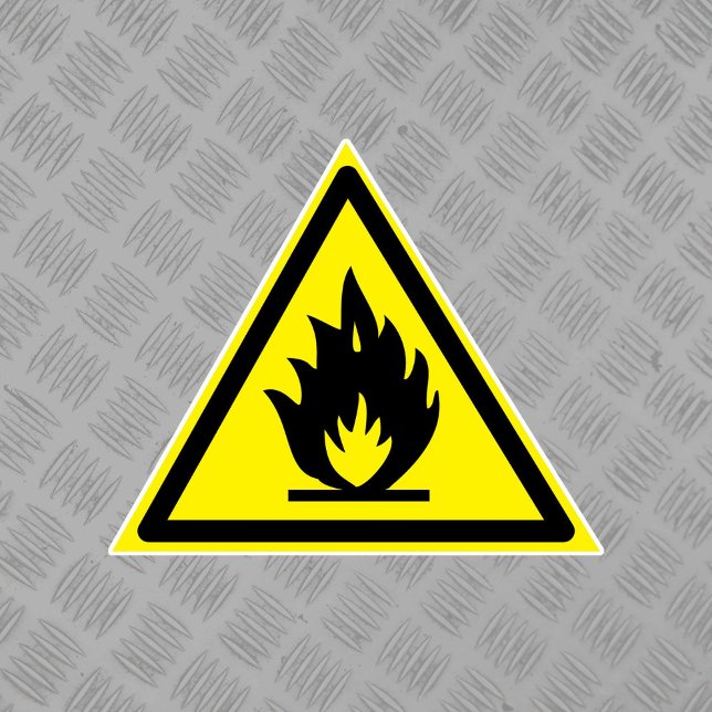 Oxidant Material Hazard Symbol Label (Creator Uploaded)